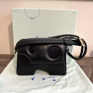 Off-White Burrow 22 Cutout Leather Crossbody Bag